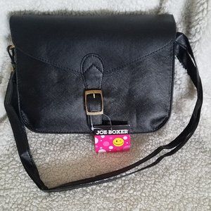 Joe Boxer NWT Black Vinyl Purse